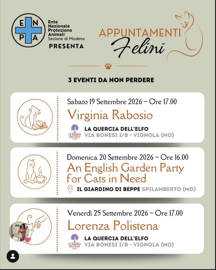 programma appuntamenti felini 2026