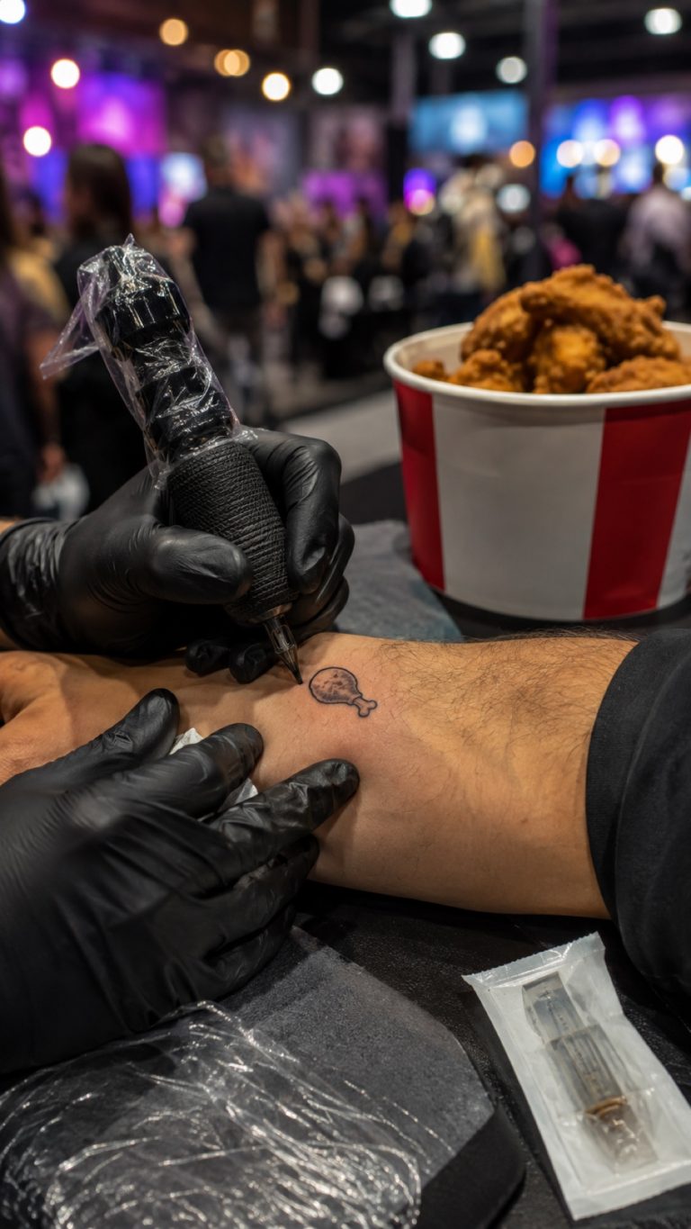 Tatuaggio KFC e pollo gratis: regole e polemiche